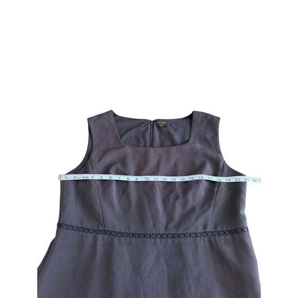 Ann Taylor Dress Navy Blue Plus Sleeveless‎ Office Work Career Business Size 16 - Picture 10 of 12